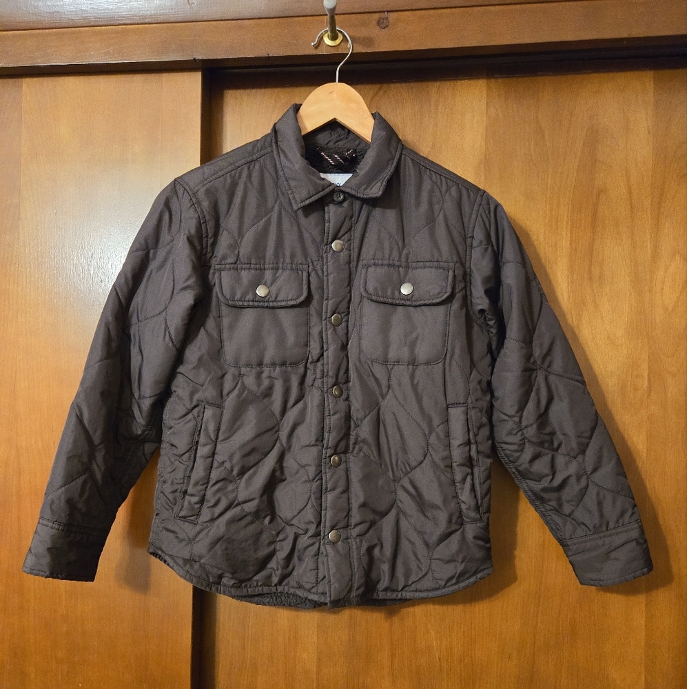 Boy's Old Navy Charcoal Gray Quilted Jacket size M 8